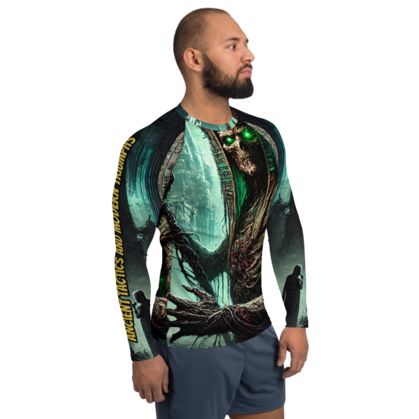 Osiris Ascendant All-Over Print Men's Rash Guard – Ancient Tactics and Modern Triumphs - Image 4