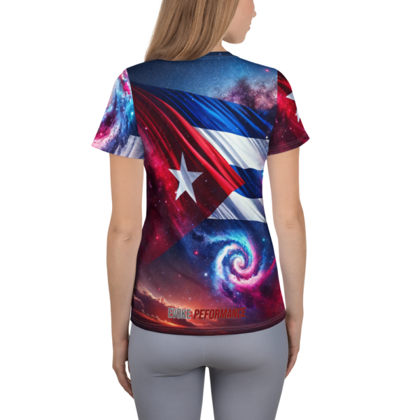 Women's All-Over-Print Athletic Shirt | Galactic Freedom Combat Sports Tee for Women - Image 2