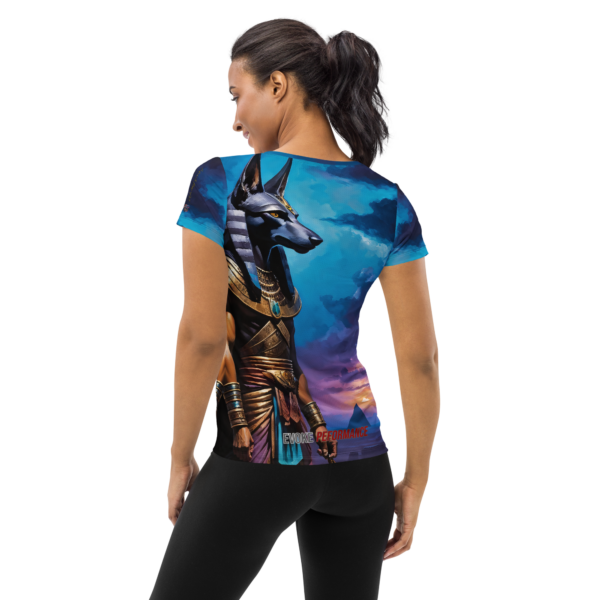 Guardian of the Underworld - Anubis Athletic Shirt for Women - Image 2