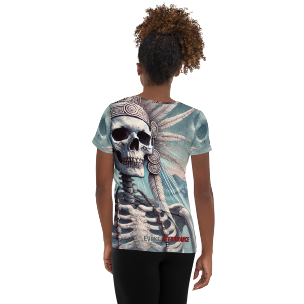 Aztec Emissary of the Underworld All-Over Print Women's Athletic T-Shirt - Image 2