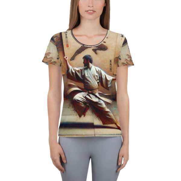 Martial Symphony Women's All-Over-Print Athletic Shirt - Perfect for Combat Sports and Outdoor Enthusiasts