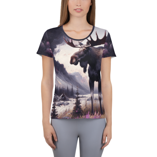 Women’s All-Over-Print Athletic Shirt - Gentle Moose Volcanic Apocalypse Design | Combat Sports & Outdoor Enthusiasts