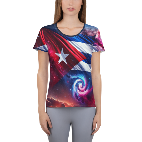 Women's All-Over-Print Athletic Shirt | Galactic Freedom Combat Sports Tee for Women