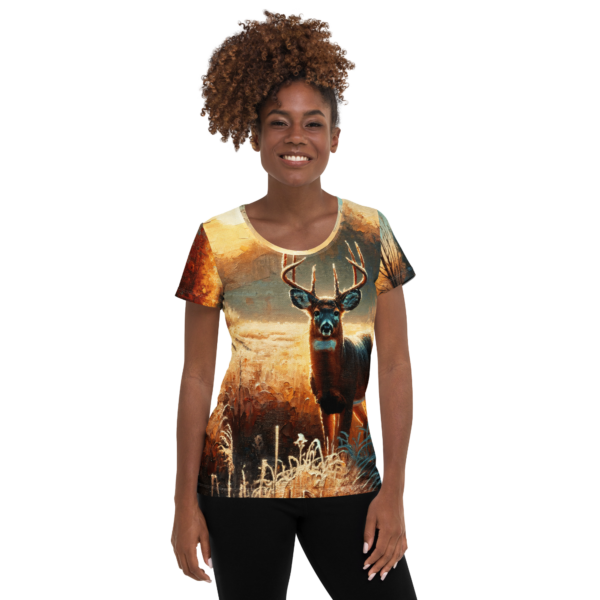 Women's All-Over-Print Athletic Shirt – Autumn Sentinel Design | Combat Sports & Outdoor Enthusiasts