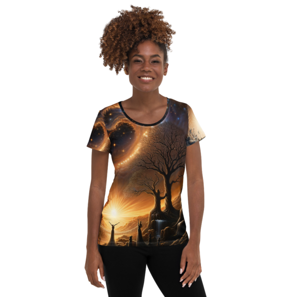 Ascension to Celestial Realms - Women's All-Over Print Athletic Shirt