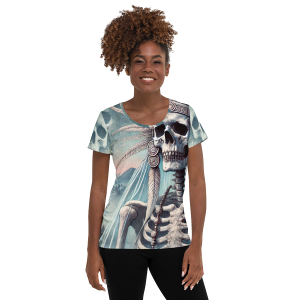 Aztec Emissary of the Underworld All-Over Print Women's Athletic T-Shirt