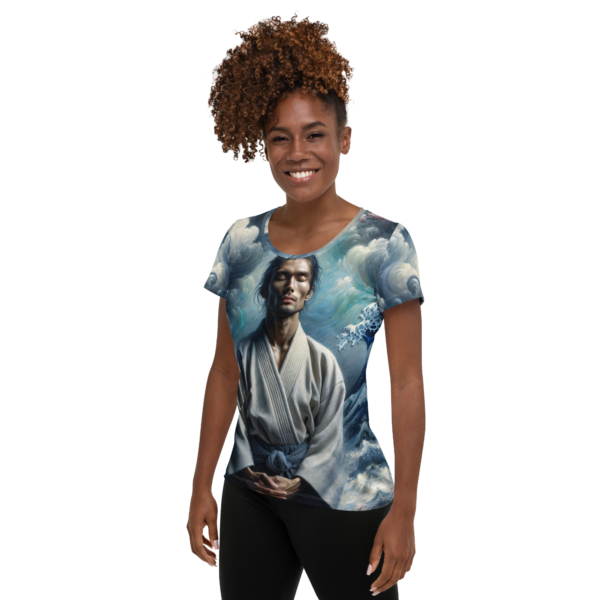 Women's All-Over-Print Athletic Shirt - Serenity in the Storm | Combat Sports & Outdoor Enthusiasts - Image 3