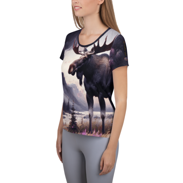 Women’s All-Over-Print Athletic Shirt - Gentle Moose Volcanic Apocalypse Design | Combat Sports & Outdoor Enthusiasts - Image 3