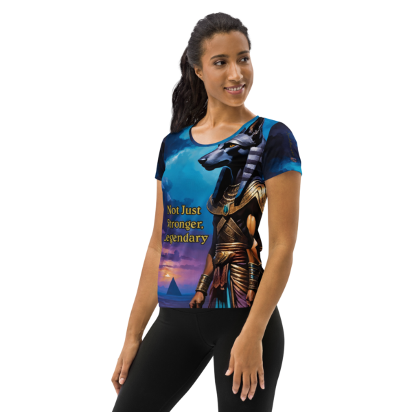 Guardian of the Underworld - Anubis Athletic Shirt for Women - Image 3