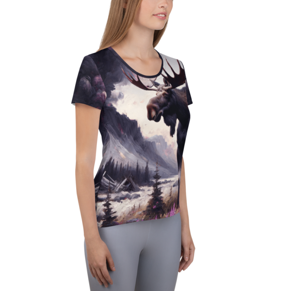 Women’s All-Over-Print Athletic Shirt - Gentle Moose Volcanic Apocalypse Design | Combat Sports & Outdoor Enthusiasts - Image 4