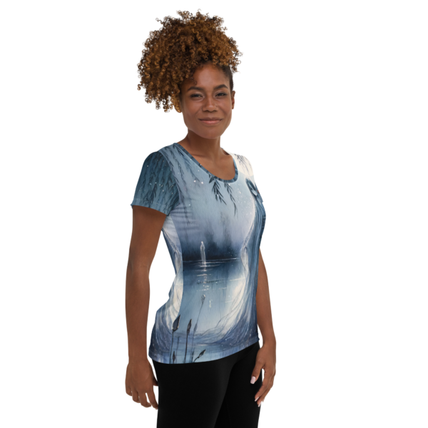 Spectral Serenity Women's All-Over Print Athletic Shirt - Image 4