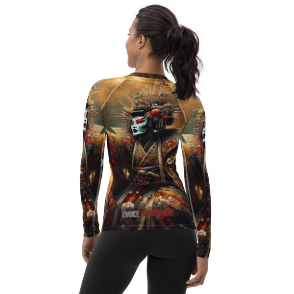 Women's Long Sleeve Rash Guard - Kabuki Warrior Design | UPF 50+ Sun Protection for Combat Sports, Beach, & Outdoor Adventures - Image 2