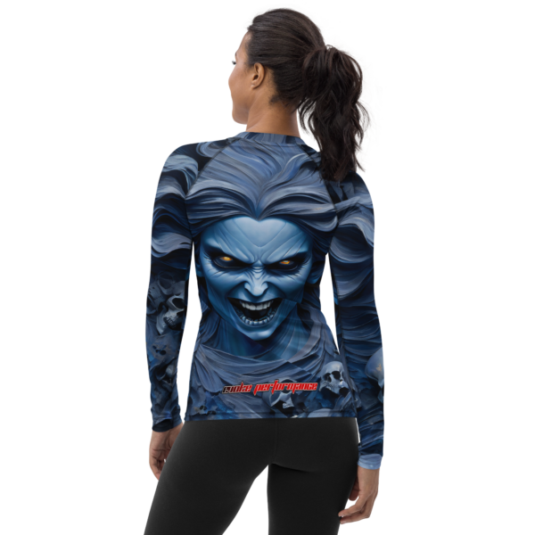 All-Over Print Women's Rash Guard – Harbinger of Shadows Design - Image 2