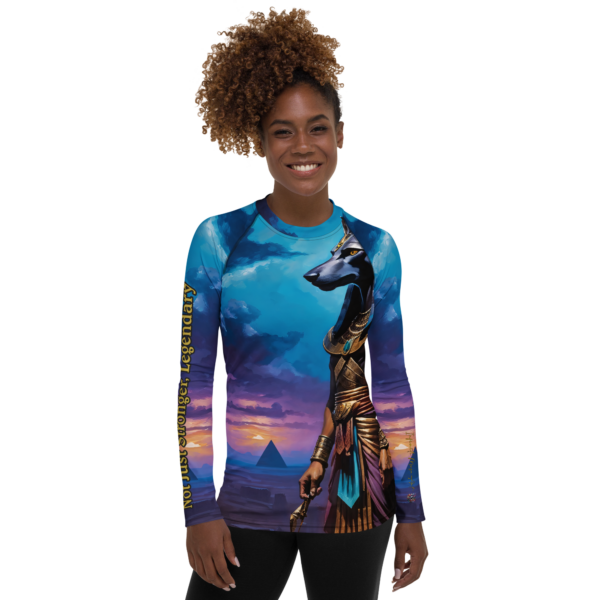 Guardian of the Underworld - Anubis Women's Long Sleeve Rash Guard