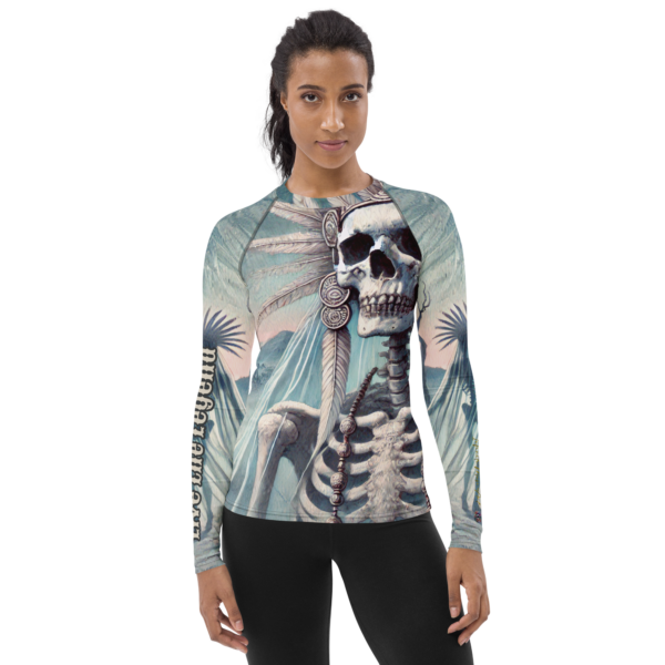 Aztec Emissary of the Underworld Women's Rash Guard