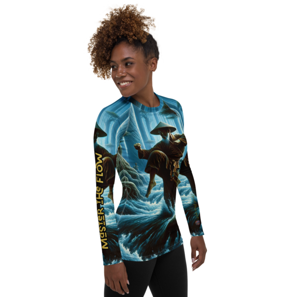 Master the Flow – Women's Combat Sports Long-Sleeve Rash Guard - Image 4