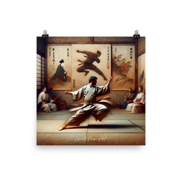 Martial Symphony - 18x18in Japanese Martial Arts Museum-Quality Poster Print