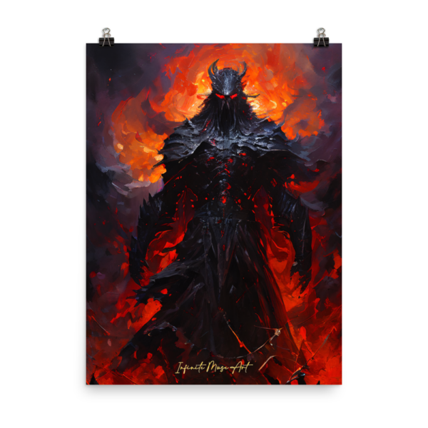 Infernal Monarch Dark Deity Art Print - 18x24in Japanese Poster-Paper Print