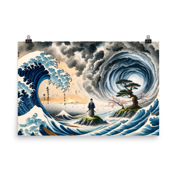 Warrior’s Tempest – 24x36in Japanese Poster Print on Museum-Quality Matte Paper