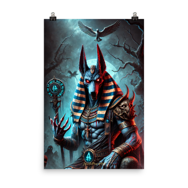 Anubis Reborn 24x36in Japanese Poster - Museum Quality Egyptian God Art Print