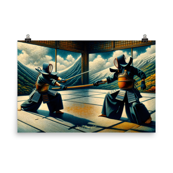 Clash of Honour: The Art of Kendo - 24x36in Japanese Poster Print