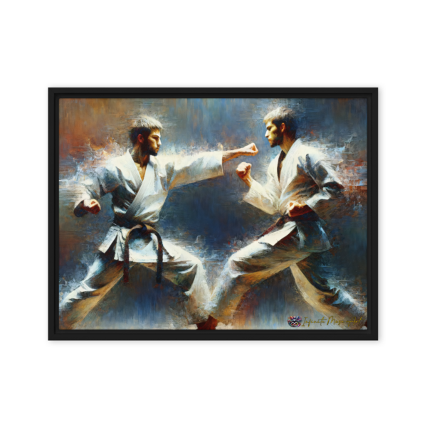 Confluence of Combat - 18x24" Dynamic Martial Arts Canvas Art