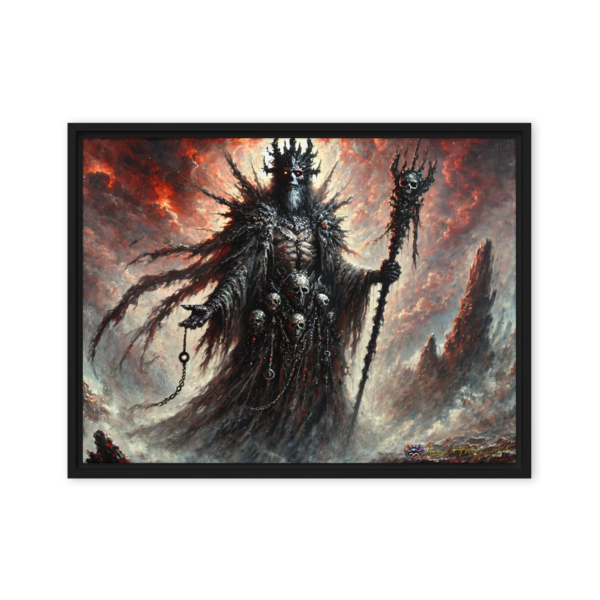 Hades Ascendant - Majestic Underworld Framed Canvas Art Print