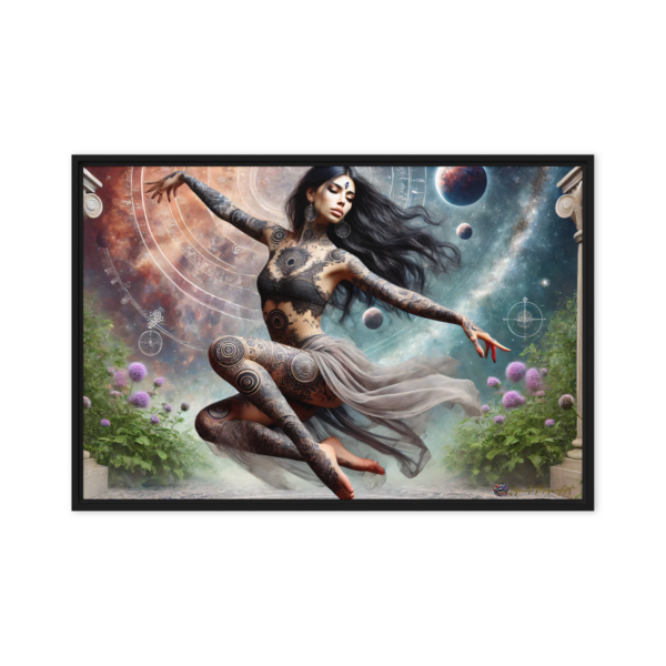 Cosmic Dancer - Astral Harmony Framed Canvas Print