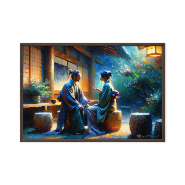 Whispers of the Dojo - Premium 24x36in Wood Framed Floating Canvas Print - Image 2