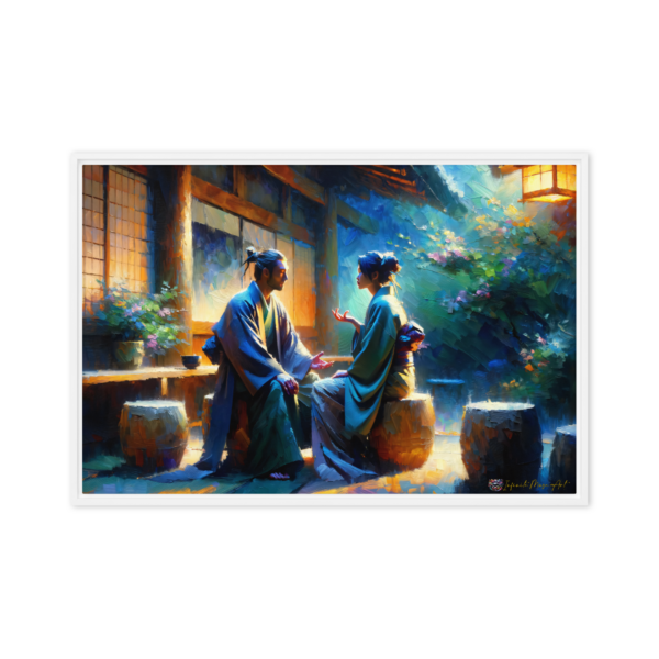 Whispers of the Dojo - Premium 24x36in Wood Framed Floating Canvas Print - Image 3