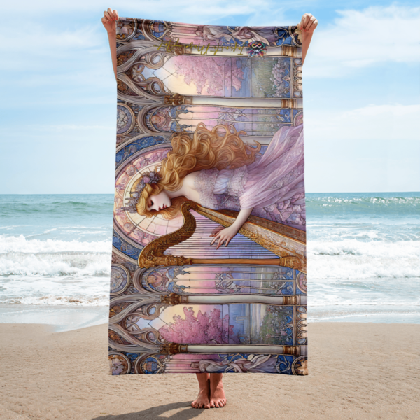 Ethereal Cathedral Beach Towel - EVOKE Performance Sublimated Towel - Image 2