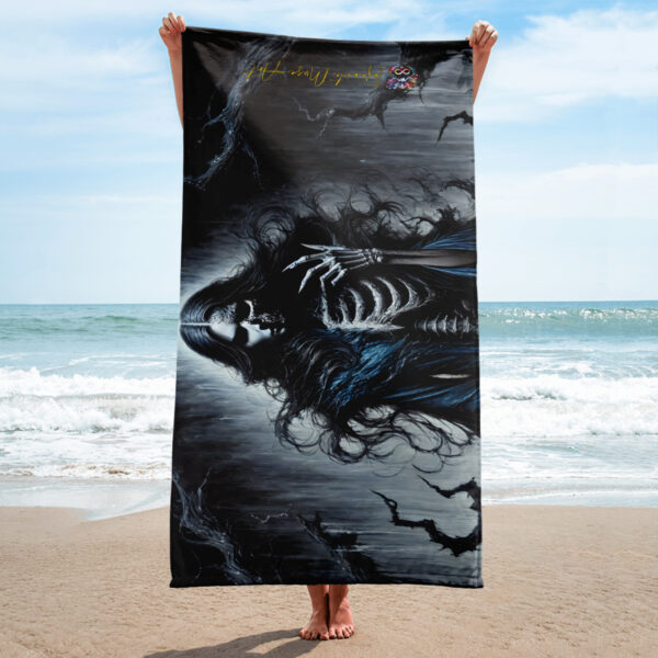 Hel's Dominion: Shadows of Niflheim - Norse Goddess Beach Towel - Image 5