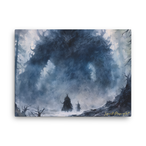 In the Shadows of Erebus - 18x24in Thin Frameless Canvas Print | Dark Fantasy Wall Art