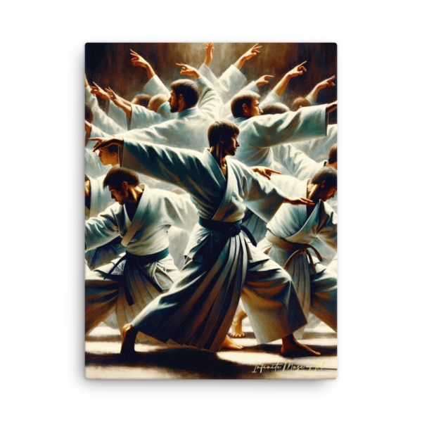 Harmony in Motion: Martial Arts Mastery - Slim Frameless Canvas Print 18x24