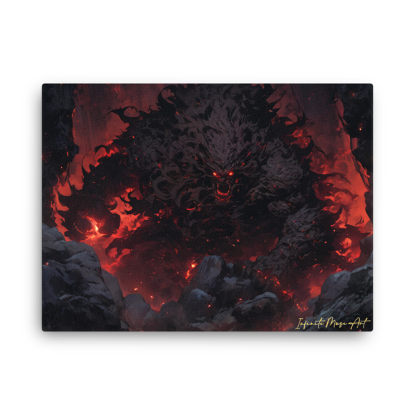 Infernal Overlord - 18x24in Dark Deity Frameless Canvas Art