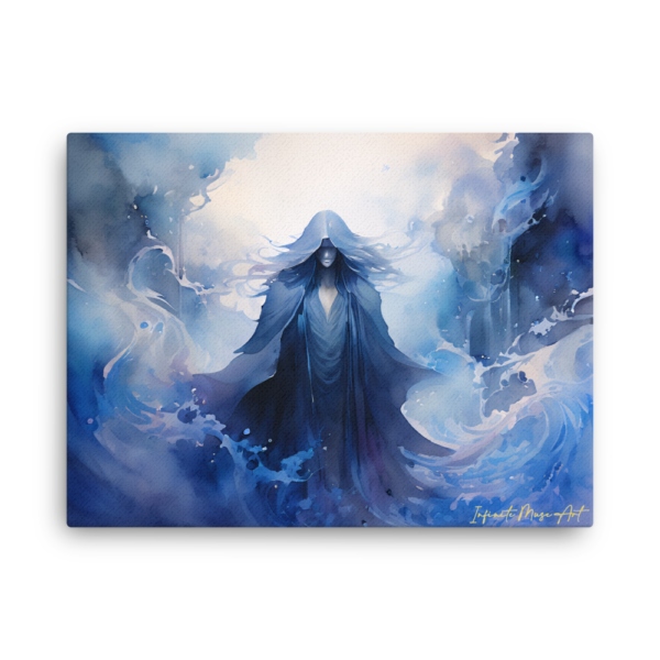 Whisper of the Abyss - Ethereal Frameless Canvas Print (18x24in)