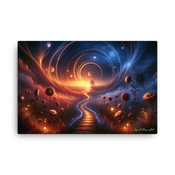 Celestial Dreamway - Ethereal Landscape Canvas Print 24x36in