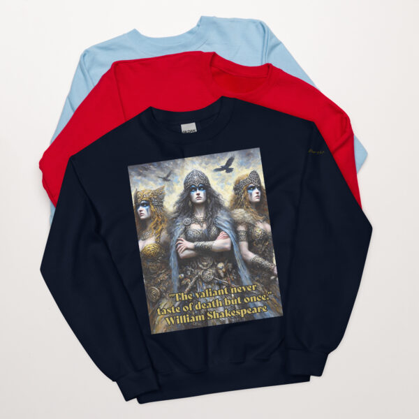 Triumvirate of Valour Unisex Crew Neck Sweatshirt – Inspired by Morrigan