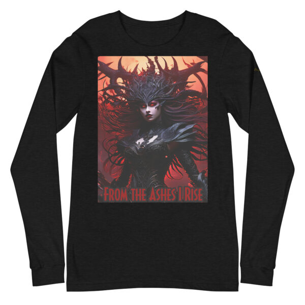 EVOKE Performance Unisex Long Sleeve Tee – 'From the Ashes I Rise' – Athletic Comfort Fit for Indoor & Outdoor Use