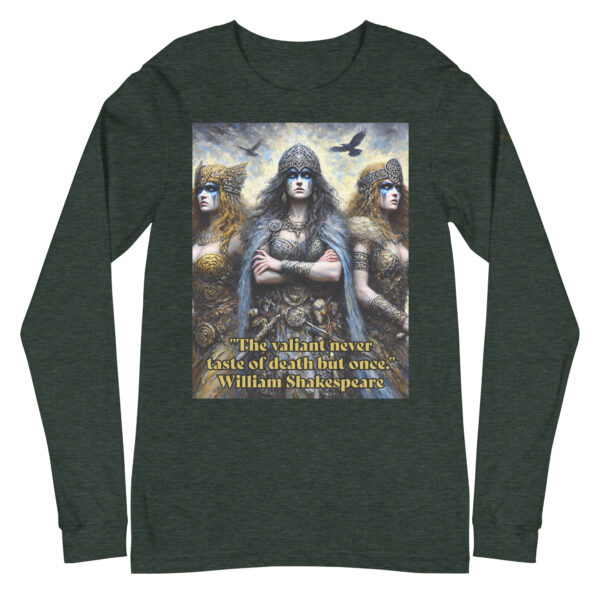 Triumvirate of Valour Unisex Long Sleeve Tee – Inspired by Morrigan - Image 4