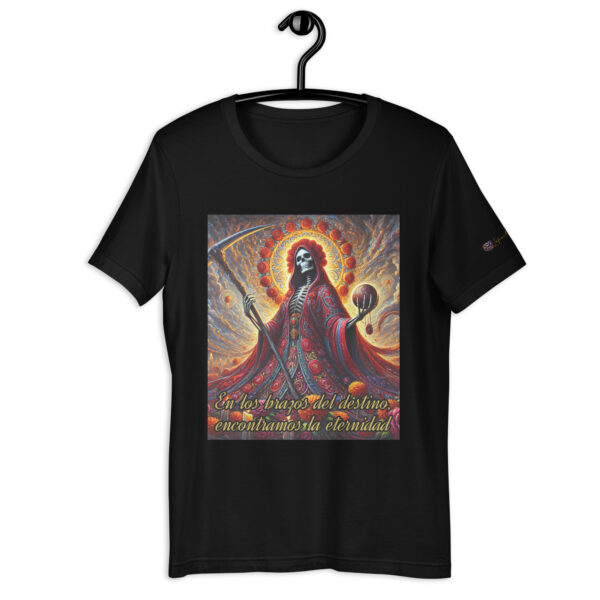 La Muerte's Omen: Old-Fashioned Comfort Fit Unisex T-Shirt – Mystical Death Goddess Design - Image 2