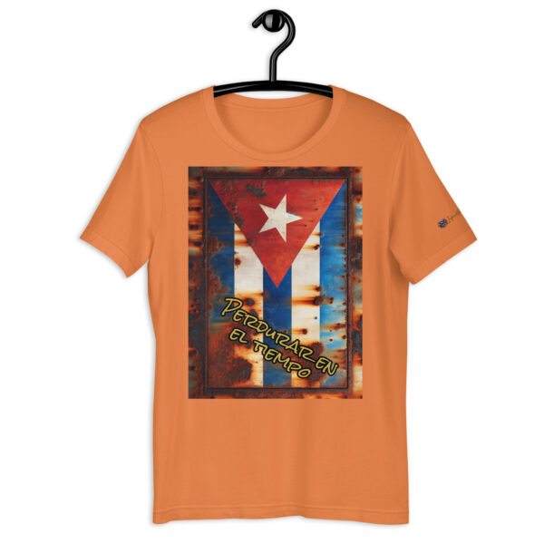 Vintage Cuban Flag T-Shirt – Comfort Fit Unisex Tee with 'Perdurar en el tiempo' Design - Image 7