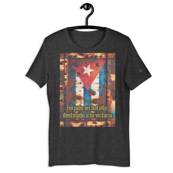 Rustic Cuban Flag Unisex Comfort Fit T-Shirt – Forjado en Batalla Design - Image 6