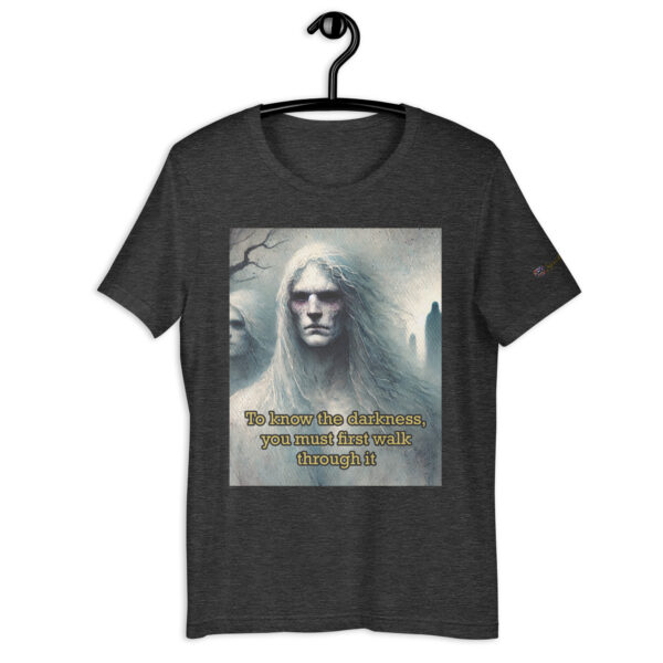 Harbingers of the Abyss Unisex T-Shirt – Comfort Fit, Gothic Art Apparel with Quote 'To Know the Darkness' - Image 7