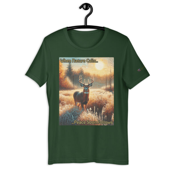 Autumn Sentinel Comfort Fit Unisex T-Shirt – Majestic Deer Design – Soft Cotton Tee - Image 5