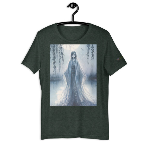 Spectral Serenity Moonlit Lakeside Unisex T-Shirt - Image 4