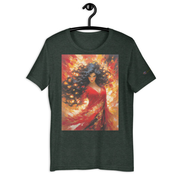 Crimson Enigma Art T-Shirt - Bella + Canvas 3001 Unisex Staple Tee - Image 3