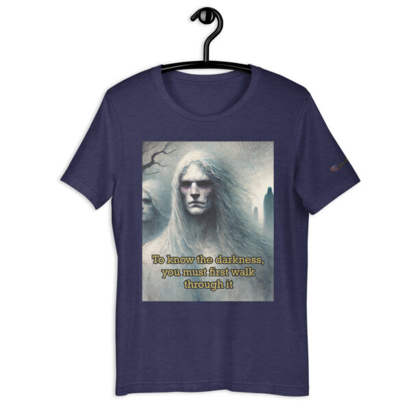 Harbingers of the Abyss Unisex T-Shirt – Comfort Fit, Gothic Art Apparel with Quote 'To Know the Darkness' - Image 5