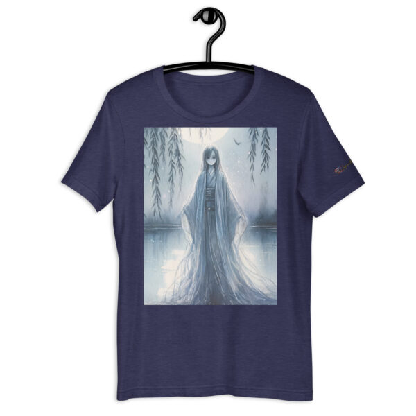 Spectral Serenity Moonlit Lakeside Unisex T-Shirt - Image 3