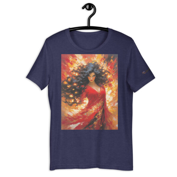 Crimson Enigma Art T-Shirt - Bella + Canvas 3001 Unisex Staple Tee - Image 2